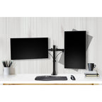 Kensington Dual Monitor Desk Mount, Up To 32" & 8Kg, Vesa 75X75, 100X100 - Black
