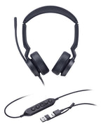 Yealink Wired (UH44) UC Stereoheadset, Noise Cancelling Mic, USB C Native, C To A Adapter