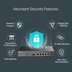 Tp-Link Omada Gigabit Vpn Router, Gbe Spf Wan/Lan(1), WAN (1), Lan/Wan(4), 5Yr
