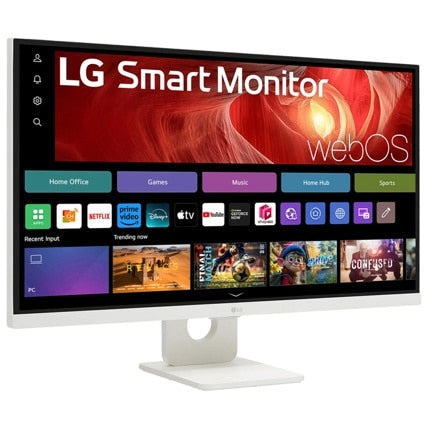 LG 27" (16:9) Uhd Ips, Hdmi(2), Usb-C(65W), Webos, Spkr, Tilt, Vesa, 3Yr