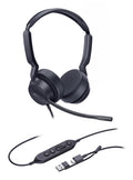 Yealink Wired (Uh42) Ms Stereoheadset,Leather Cushions,Noisecancelling Mic,C To A Adapter