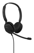 Jabra Corded Evolve 10 Stereo Headset, Usb-A, Leather, Black