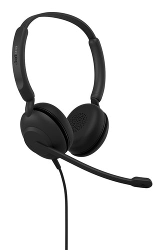 Jabra Corded Evolve 10 Stereo Headset, Usb-A, Leather, Black