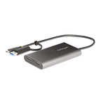 StarTech USB-C To Dual-Hdmi Adapter, USB-C Or A To 2X HDMI, 4K 60Hz, 100W Power Deliver