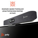 HP Poly Studio X30 All-In-One 4K Android Video Conferencing Bar, Huddle Room