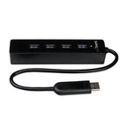StarTech 4 Port Portable Superspeed USB 3.0 Hub With Built-In Cable 2Yr