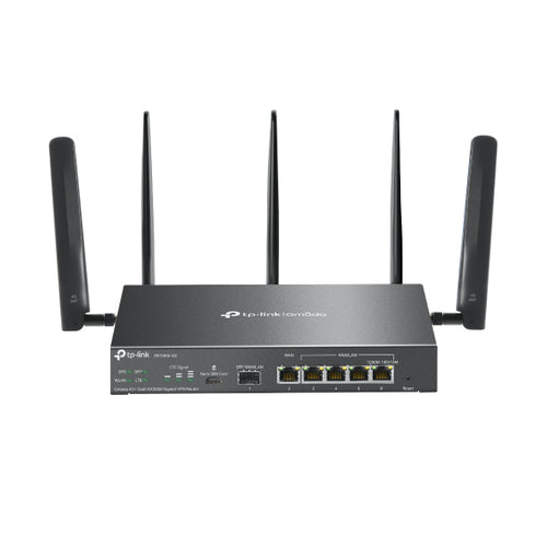 Tp-Link Omada Ax3000 4G+ Wi-Fi 6 Dual-Band Gigabit Vpn Router, Gbe Sfp(1), Lan/Wan(5), 5Yr