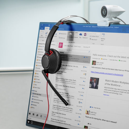 HP Poly Blackwire C5220 Uc Stereo Usb-C Corded Headset, 3.5Mm Inc Usb-A Adaptor