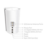 Tp-Link Deco Ax6000 5G Wi-Fi 6 Dual-Band Gateway, Sub-6 Ghz, 2.5Gbe(1), 1-Pack, 3Y