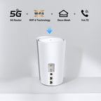 Tp-Link Deco Ax6000 5G Wi-Fi 6 Dual-Band Gateway, Sub-6 Ghz, 2.5Gbe(1), 1-Pack, 3Y