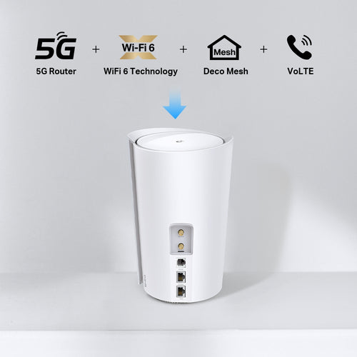 Tp-Link Deco Ax6000 5G Wi-Fi 6 Dual-Band Gateway, Sub-6 Ghz, 2.5Gbe(1), 1-Pack, 3Y
