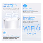 Tp-Link Deco Ax6000 5G Wi-Fi 6 Dual-Band Gateway, Sub-6 Ghz, 2.5Gbe(1), 1-Pack, 3Y