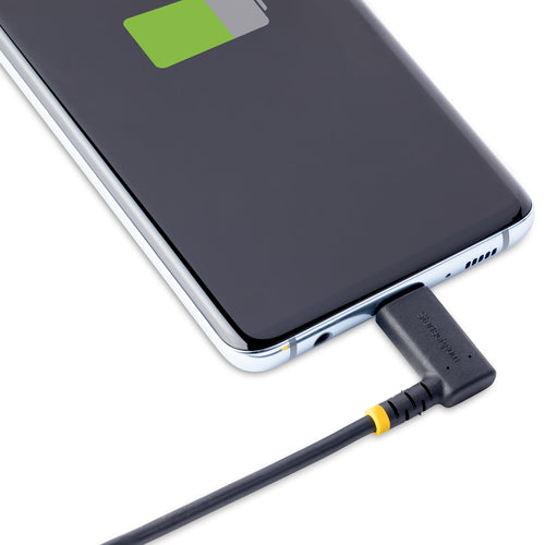 Startech 1Ft (30Cm) Usb-A To Usb-C Fast Charging Cable, Rugged, Right-Angled, Charge & Syn