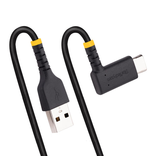 Startech 6In (15Cm) Usb-A To Usb-C Fast Charging Cable, Rugged, Right-Angled, Charge & Syn