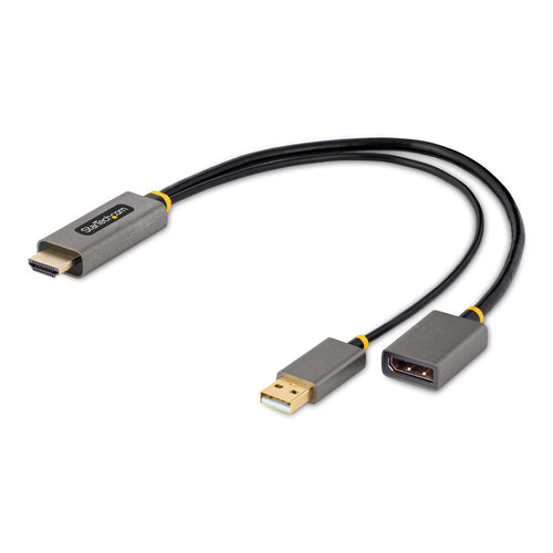 Startech 1Ft (30Cm) HDMI To Displayport Adapter Cable, Active 4K 60Hz HDMI 2.0 To Dp 1.2 C