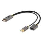 StarTech 1Ft (30Cm) HDMI To Displayport Adapter Cable, Active 4K 60Hz HDMI 2.0 To Dp 1.2 C