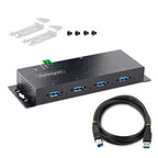 Startech 4 Port Industrial USB 3.0 5Gbps Hub Mountable Rugged Usb-A Hub 2Yr