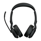 Jabra Wireless Evolve2 55 Uc Stereo Bluetooth Anc Headset W/Charging Stand+Link390C,Usb-C