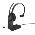 Jabra Wireless Evolve2 55 Ms Mono Bluetooth Anc Headset W/Charging Stand+Link390A, Usb-A