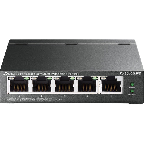 Tp-Link 5-Port Easy Smart Gigabit Switch, Poe+(4), 120W, Metal Case, 5Yr