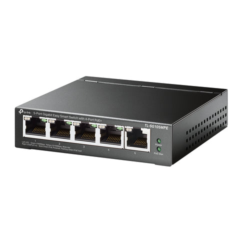 Tp-Link 5-Port Easy Smart Gigabit Switch, Poe+(4), 120W, Metal Case, 5Yr
