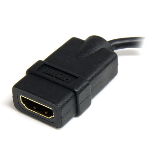 Startech 5" HDMI To HDMI Micro Adapter Cable - HDMI F To Micro HDMI M, Ltw