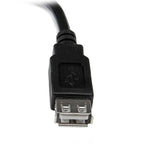 Startech 0.15M Usb2.0 A Toa Extension Cable, M/F, Black, Ltw