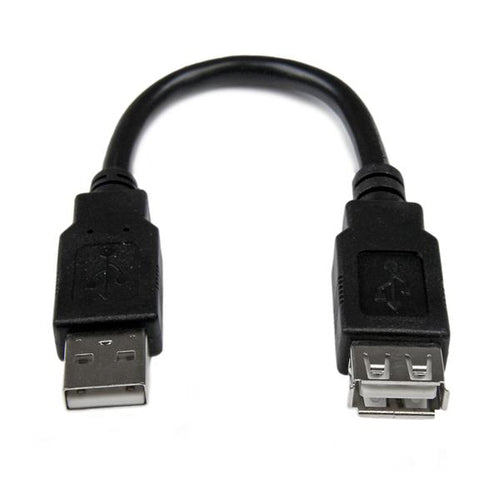 Startech 0.15M Usb2.0 A Toa Extension Cable, M/F, Black, Ltw