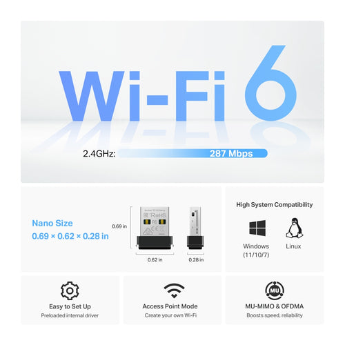 Tp-Link Archer Ax300 Wi-Fi 6 USB Adapter, 3Yr