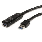 StarTech 10M USB 3.0 A To A Extension Cable, M/F, Black, LED, Ltw