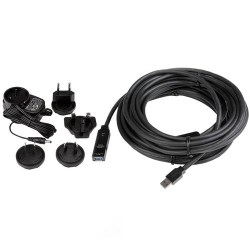 Startech 10M USB 3.0 A To A Extension Cable, M/F, Black, Led, Ltw