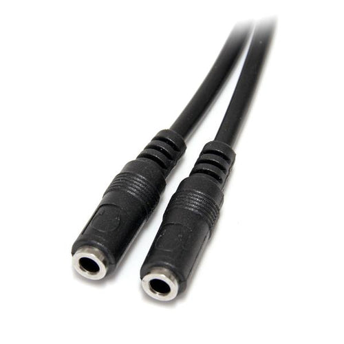 Startech 3.5Mm Stereo Splitter Cable, 3-Position To 2X 3-Position, M/F, Ltw