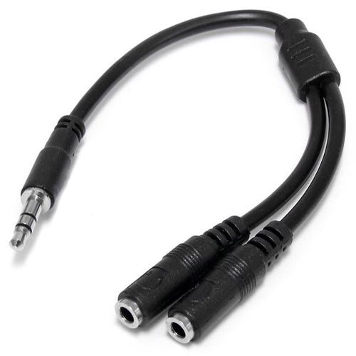 Startech 3.5Mm Stereo Splitter Cable, 3-Position To 2X 3-Position, M/F, Ltw