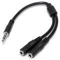 Startech 3.5Mm Stereo Splitter Cable, 3-Position To 2X 3-Position, M/F, Ltw