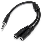StarTech 3.5Mm Stereo Splitter Cable, 3-Position To 2X 3-Position, M/F, Ltw