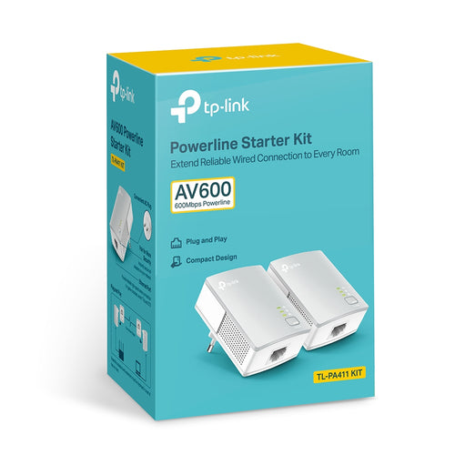 Tp-Link Av600 Nano Powerline Adapter, 600Mbps, 3Yr