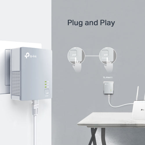 Tp-Link Av600 Nano Powerline Adapter, 600Mbps, 3Yr