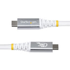 Startech 1.5M (5Ft) Usb4 Cable, Usb-If Certified, 80Gbps, White, Ltw