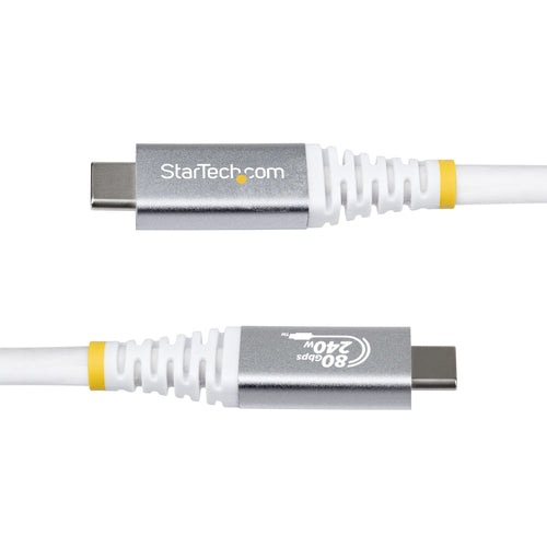 Startech 50Cm (1.6Ft) Usb4 Cable, Usb-If Certified, 80Gbps, White, Ltw