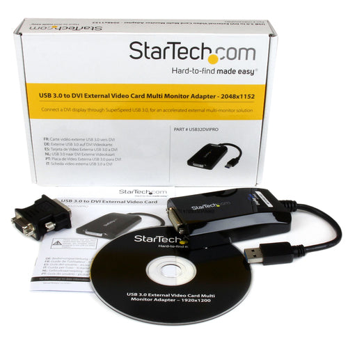 Startech USB 3.0 To Dvi Adapter, External Graphics Card, 2Yr