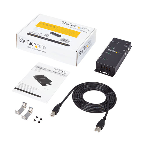 Startech 4 Port USB To Serial Rs232 Adapter Hub Wall Mountable 2Yr