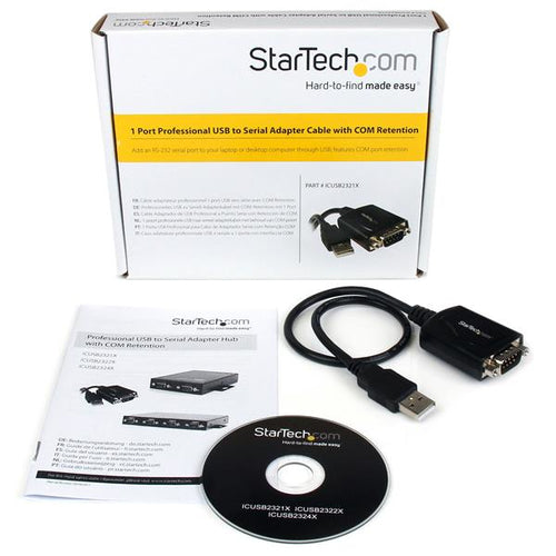 Startech 30Cm Usb2.0 To Rs232 Serial Adapter Cable