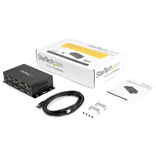 Startech 8 Port USB To Db9 Rs232 Serial Adapter Hub Wall Mountable 2Yr