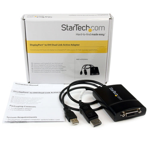 Startech Dp To Dvi-D Adapter, USB Power, 3Yr