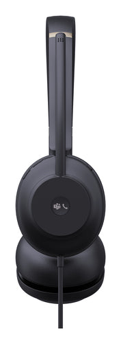 Yealink Wired (Uh37) Ms Stereo Headset,Noise Cancelling Mic,Leather,Usb-C, C To A Adaptor