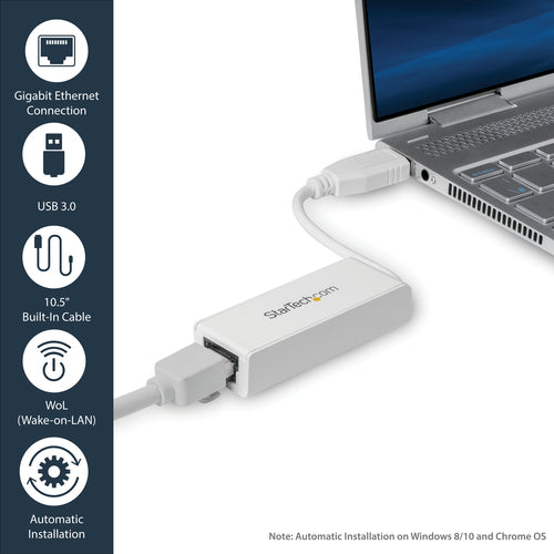 Startech USB 3.0 To Gbe Adapter, White, 2Yr