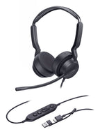 Yealink Wired (Uh42) Ms Stereoheadset,Leather Cushions,Noisecancelling Mic,C To A Adapter