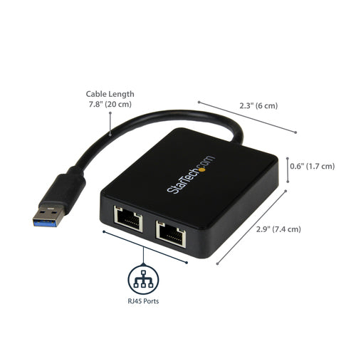 Startech USB 3 To Dual Port Gbe LAN Adapter
