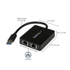 Startech USB 3 To Dual Port Gbe LAN Adapter