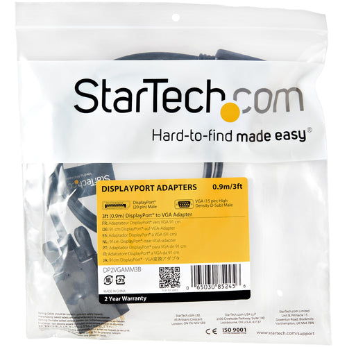 Startech 1M Dp To VGA Adapter Cable, 3Yr